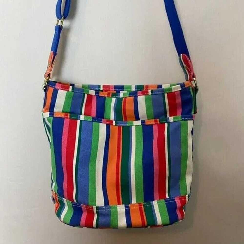 Vintage 90s Liz Claiborne Purse Bucket Bag Colorf… - image 10