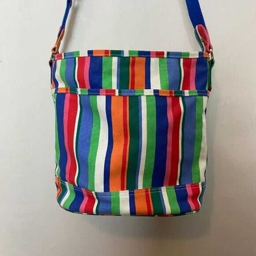 Vintage 90s Liz Claiborne Purse Bucket Bag Colorf… - image 2