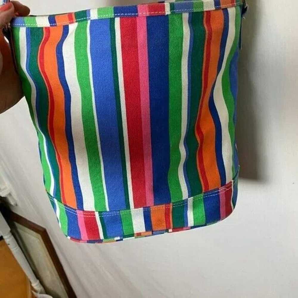 Vintage 90s Liz Claiborne Purse Bucket Bag Colorf… - image 6