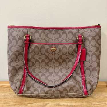 バッグ archive COACH Signature Pocket Hand Bag Coach signature satchel pocket - Gem
