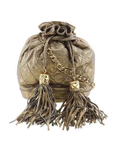 Chanel Luxurious Drawstring Fringe Shoulder Bag wi