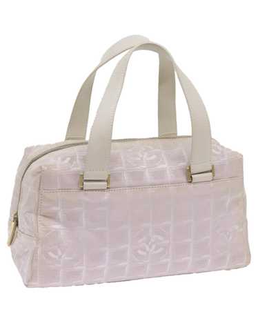 Chanel Chic White Nylon Travel Handbag by a Luxury