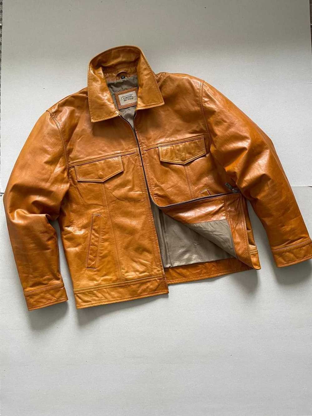 Camel Active × Leather Jacket × Vintage RARE VINT… - image 4