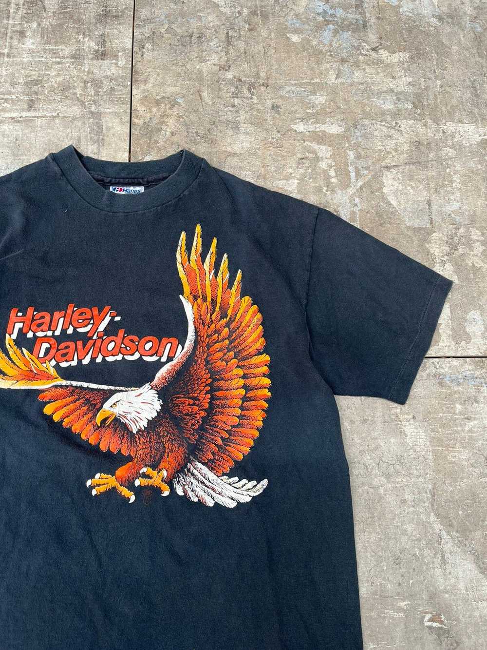 Harley Davidson × Vintage Vintage 90s Faded Harle… - image 3