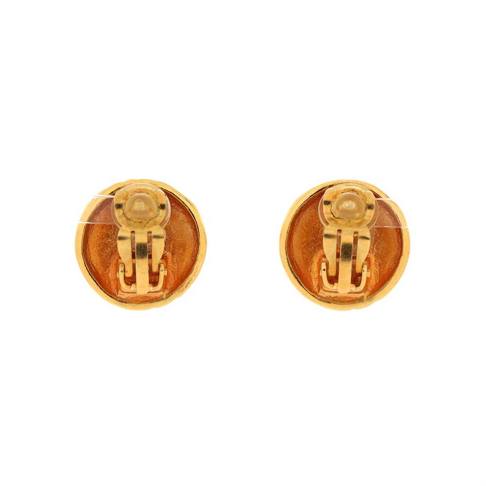 CHANEL Vintage CC Round Clip-On Earrings - image 2