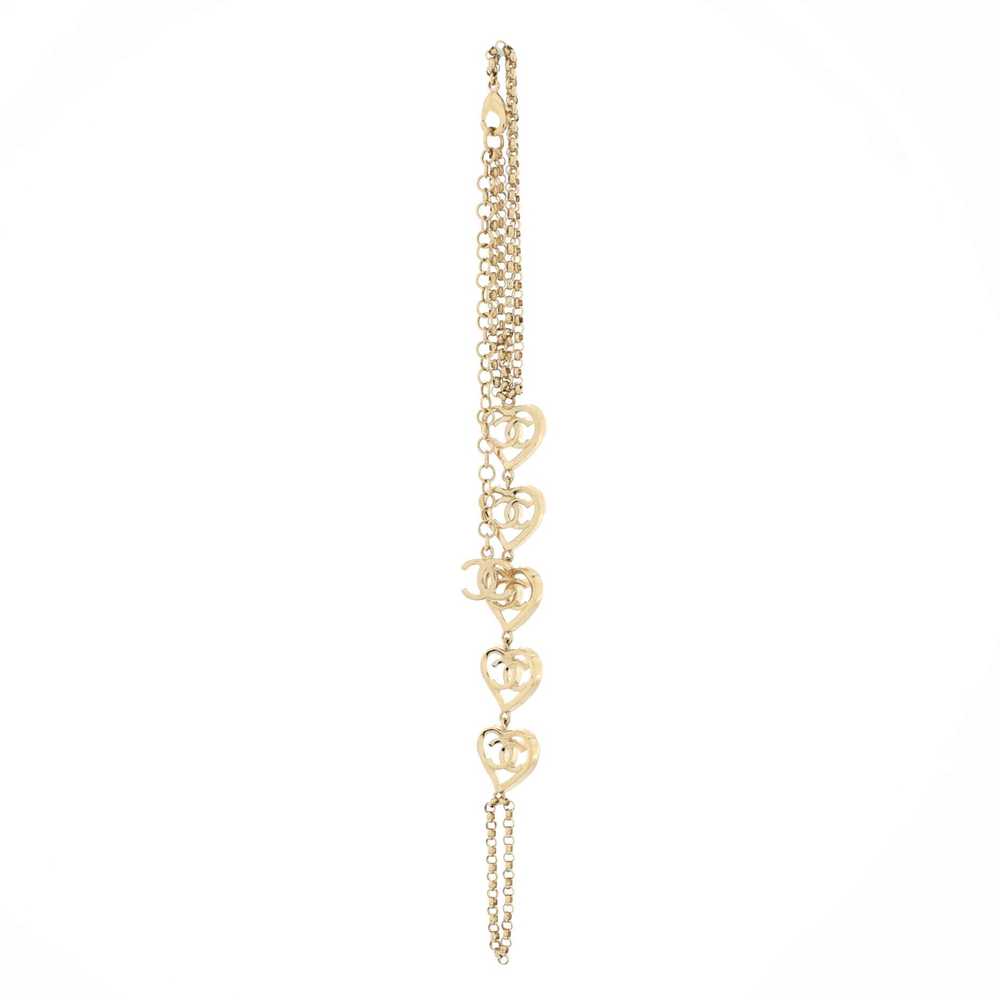 CHANEL Coco In Love Heart CC Link Chain Bracelet - image 2