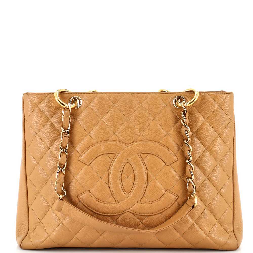 CHANEL Vintage Grand Shopping Tote Quilted Caviar - image 1