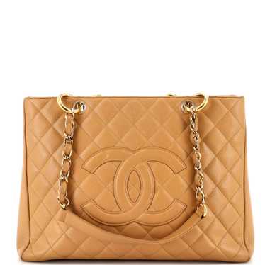 CHANEL Vintage Grand Shopping Tote Quilted Caviar - image 1