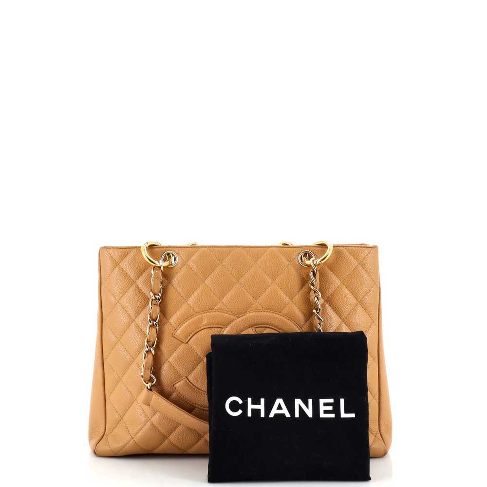 CHANEL Vintage Grand Shopping Tote Quilted Caviar - image 2