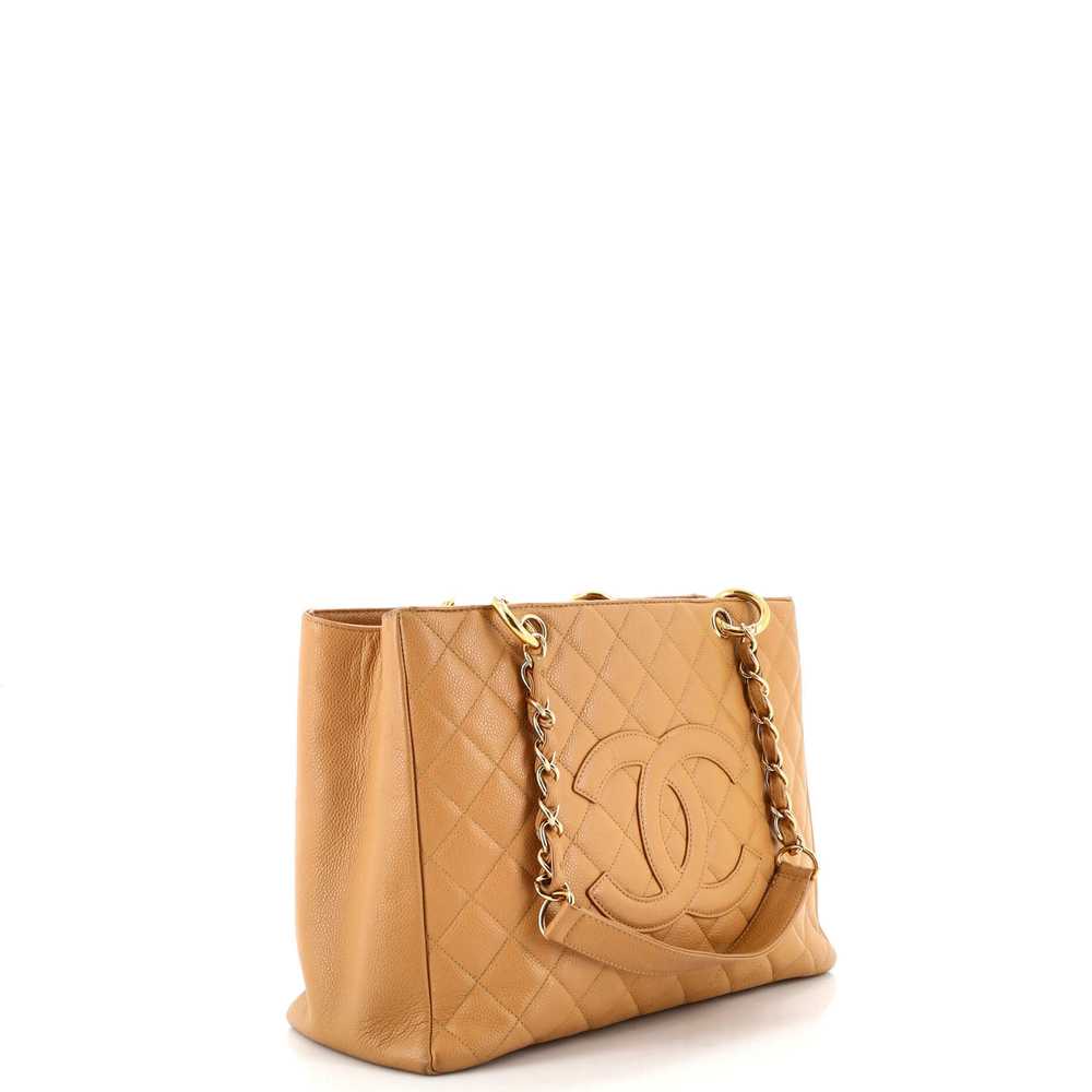 CHANEL Vintage Grand Shopping Tote Quilted Caviar - image 3