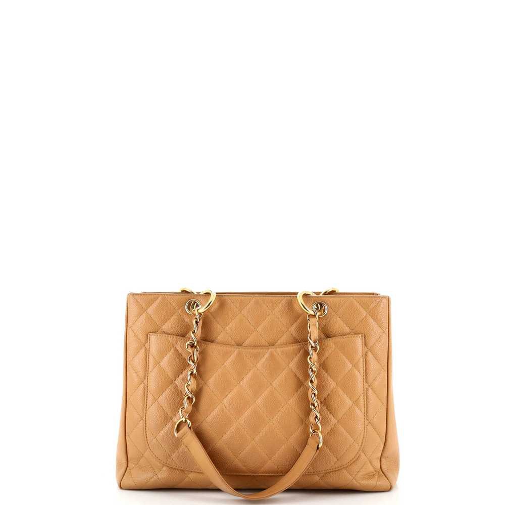 CHANEL Vintage Grand Shopping Tote Quilted Caviar - image 4