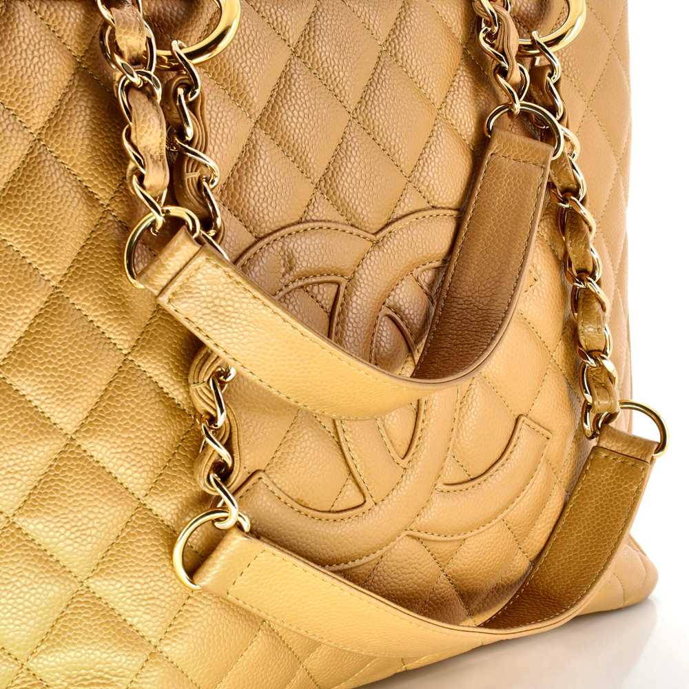 CHANEL Vintage Grand Shopping Tote Quilted Caviar - image 7