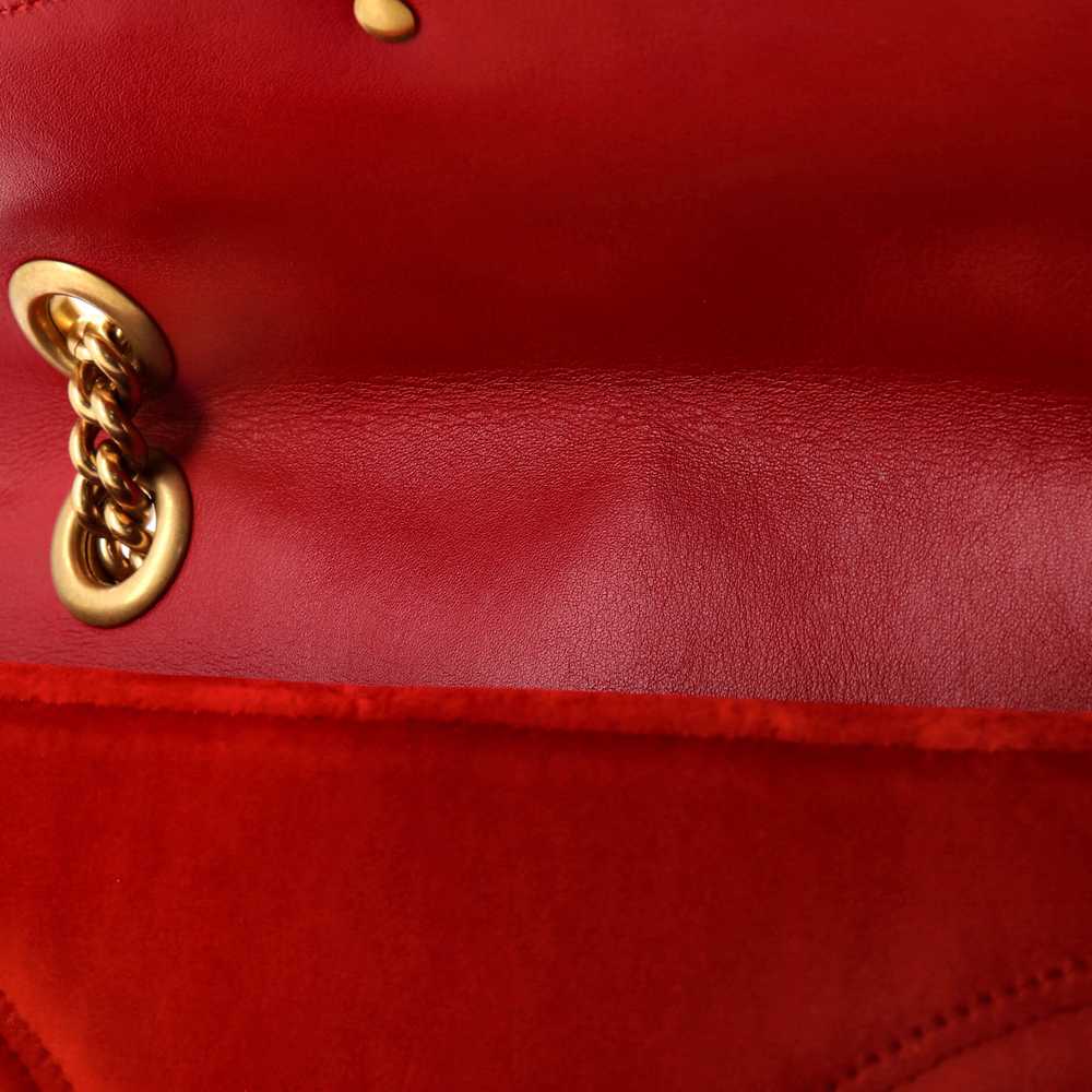 GUCCI GG Marmont Flap Bag Matelasse Velvet Small - image 7