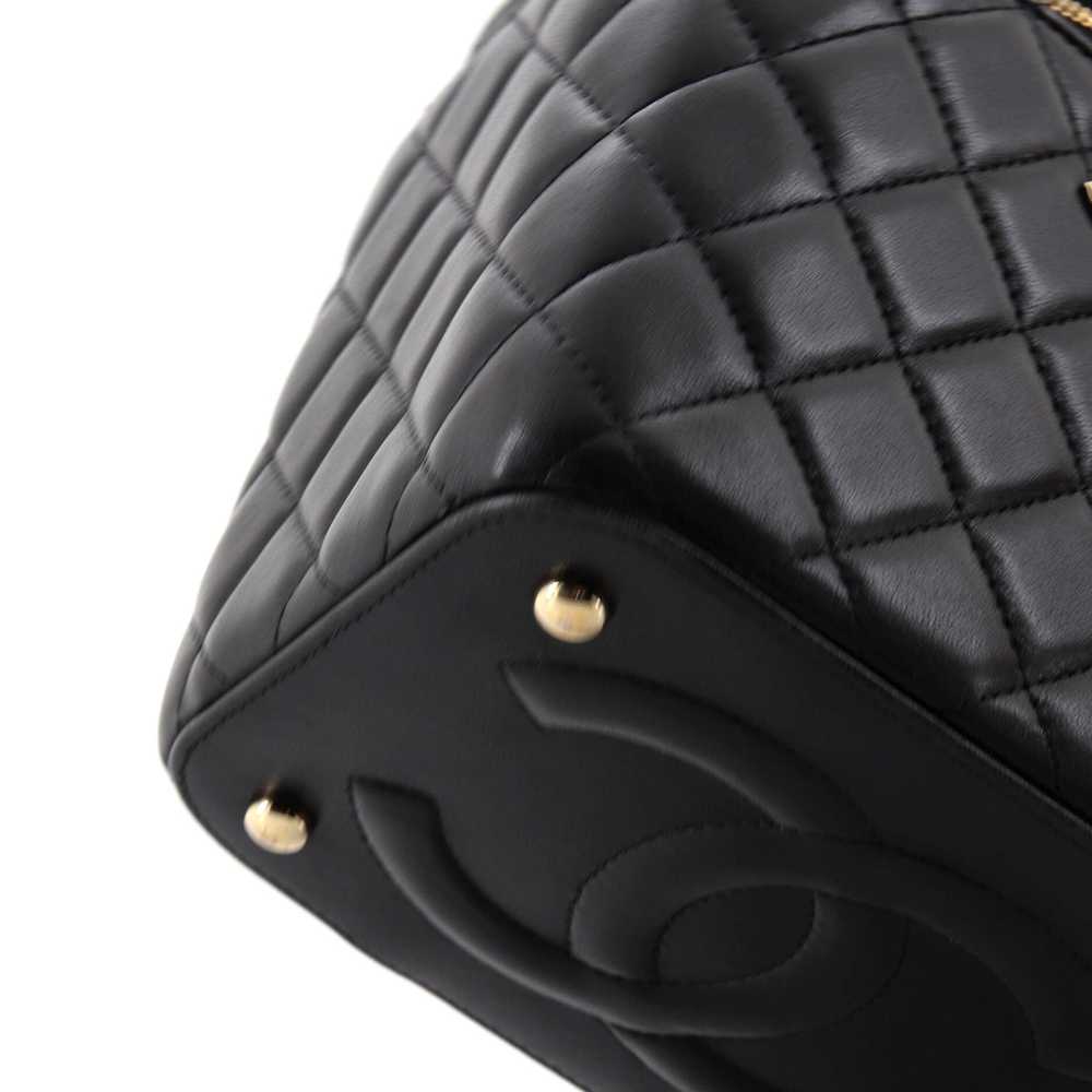CHANEL CC Top Handle Vanity Case with Chain Quilt… - image 8