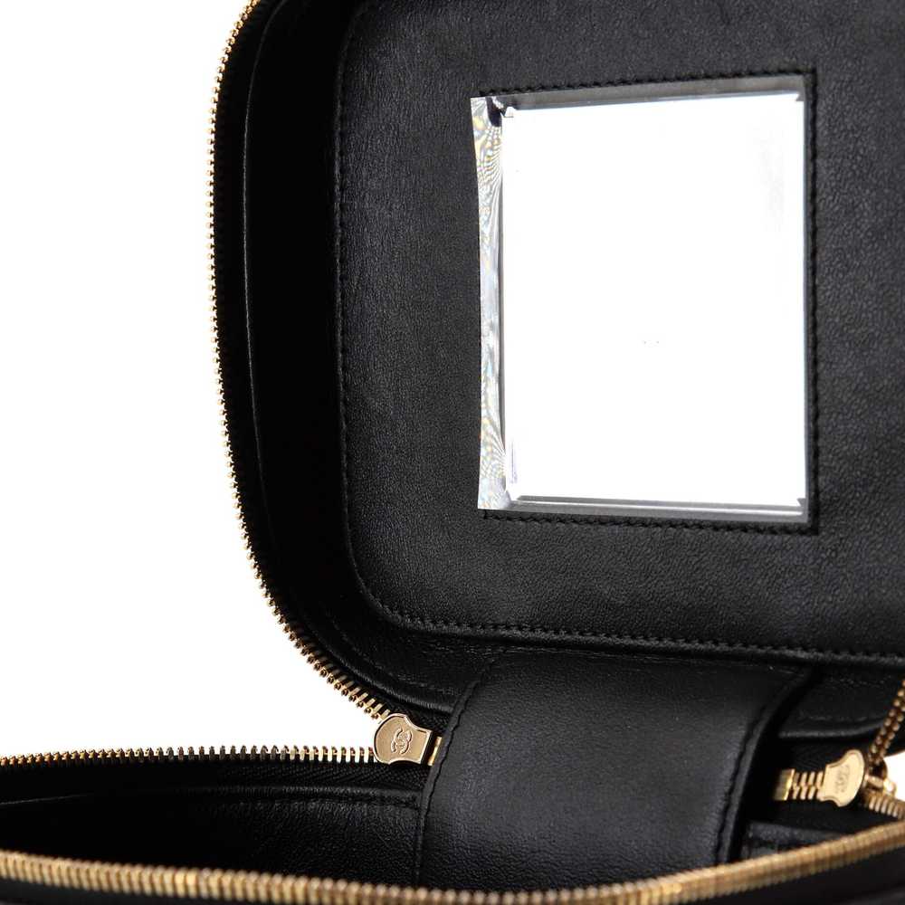 CHANEL CC Top Handle Vanity Case with Chain Quilt… - image 9