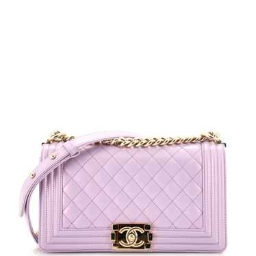 CHANEL Boy Flap Bag Quilted Iridescent Glazed Cal… - image 1