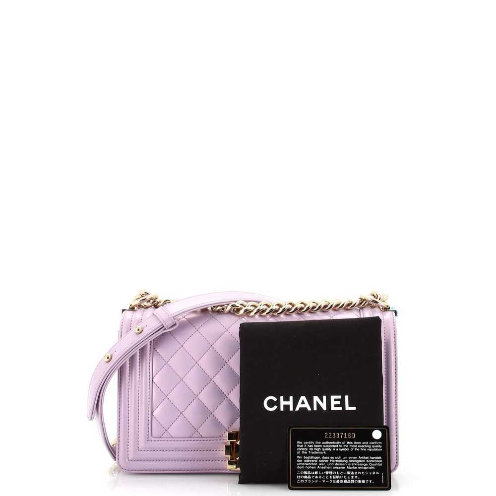 CHANEL Boy Flap Bag Quilted Iridescent Glazed Cal… - image 2