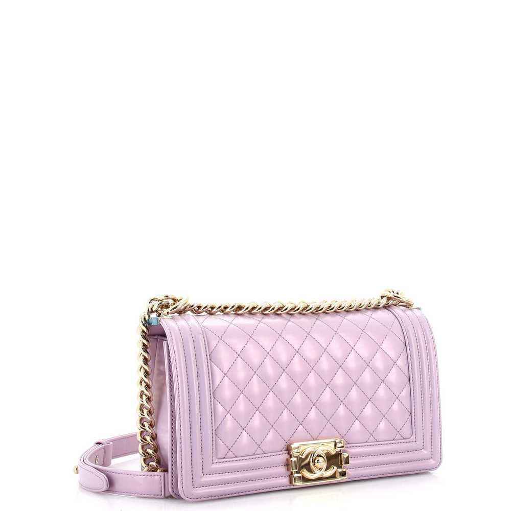 CHANEL Boy Flap Bag Quilted Iridescent Glazed Cal… - image 3