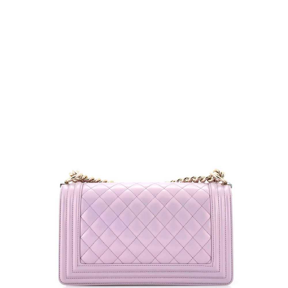 CHANEL Boy Flap Bag Quilted Iridescent Glazed Cal… - image 4