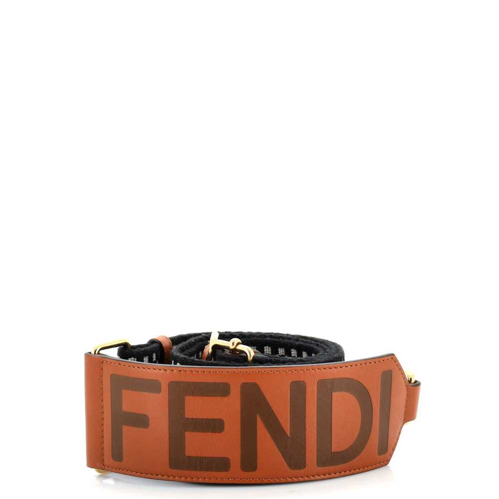 FENDI Logo Strap You Shoulder Strap Check Canvas … - image 2