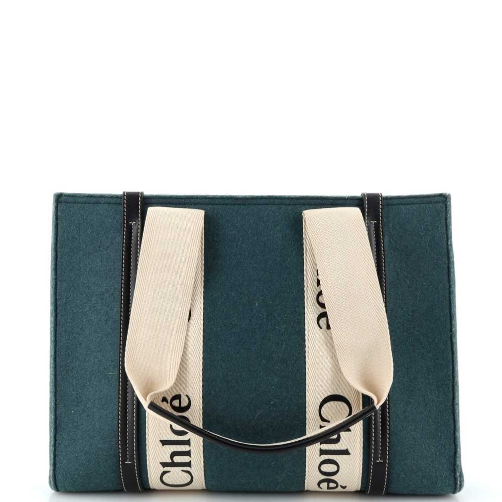CHLOE Woody Tote Recycled Felt with Leather and C… - image 3