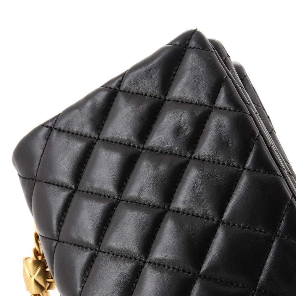 CHANEL All Slide Long Flap Bag Quilted Lambskin S… - image 8