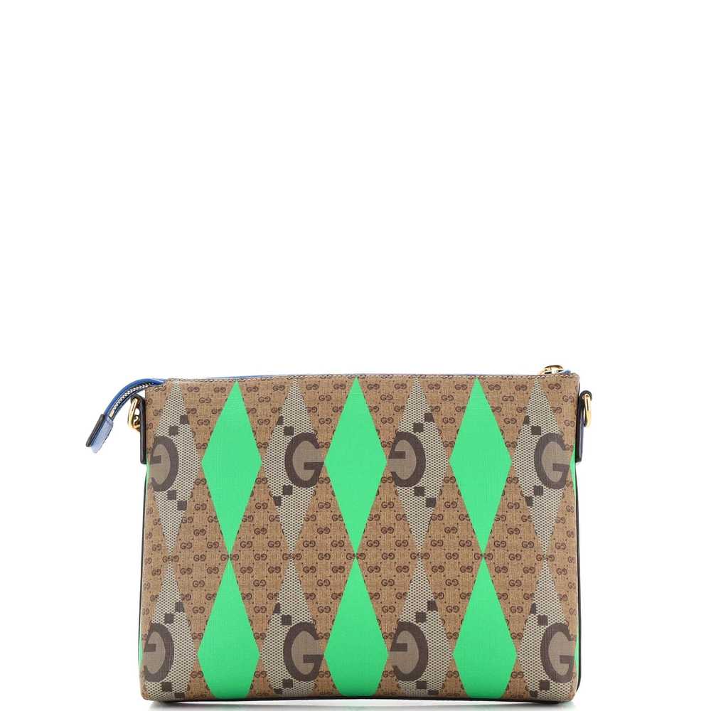 GUCCI Wristlet Pouch Rhombus GG Coated Canvas wit… - image 3