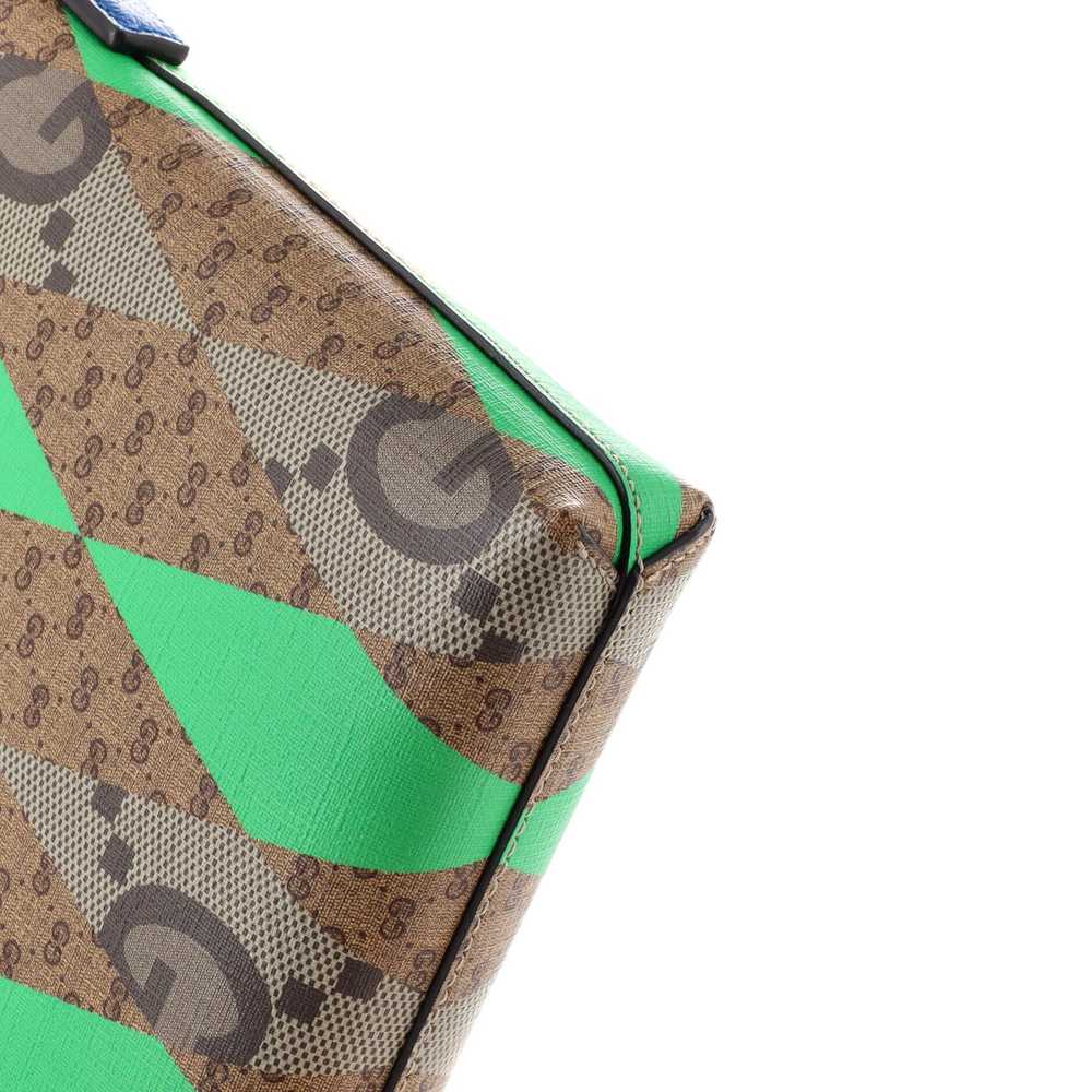 GUCCI Wristlet Pouch Rhombus GG Coated Canvas wit… - image 6