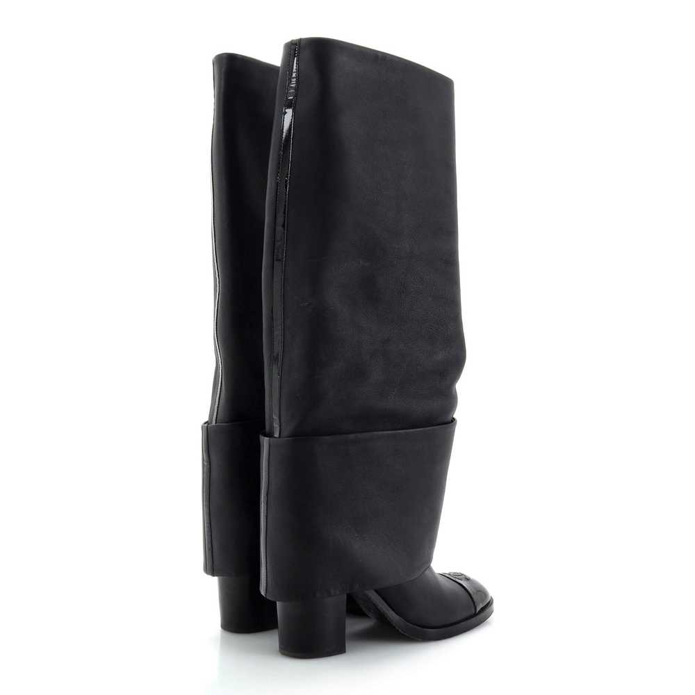 CHANEL Women's Cap Toe Boots Leather with Patent - image 3