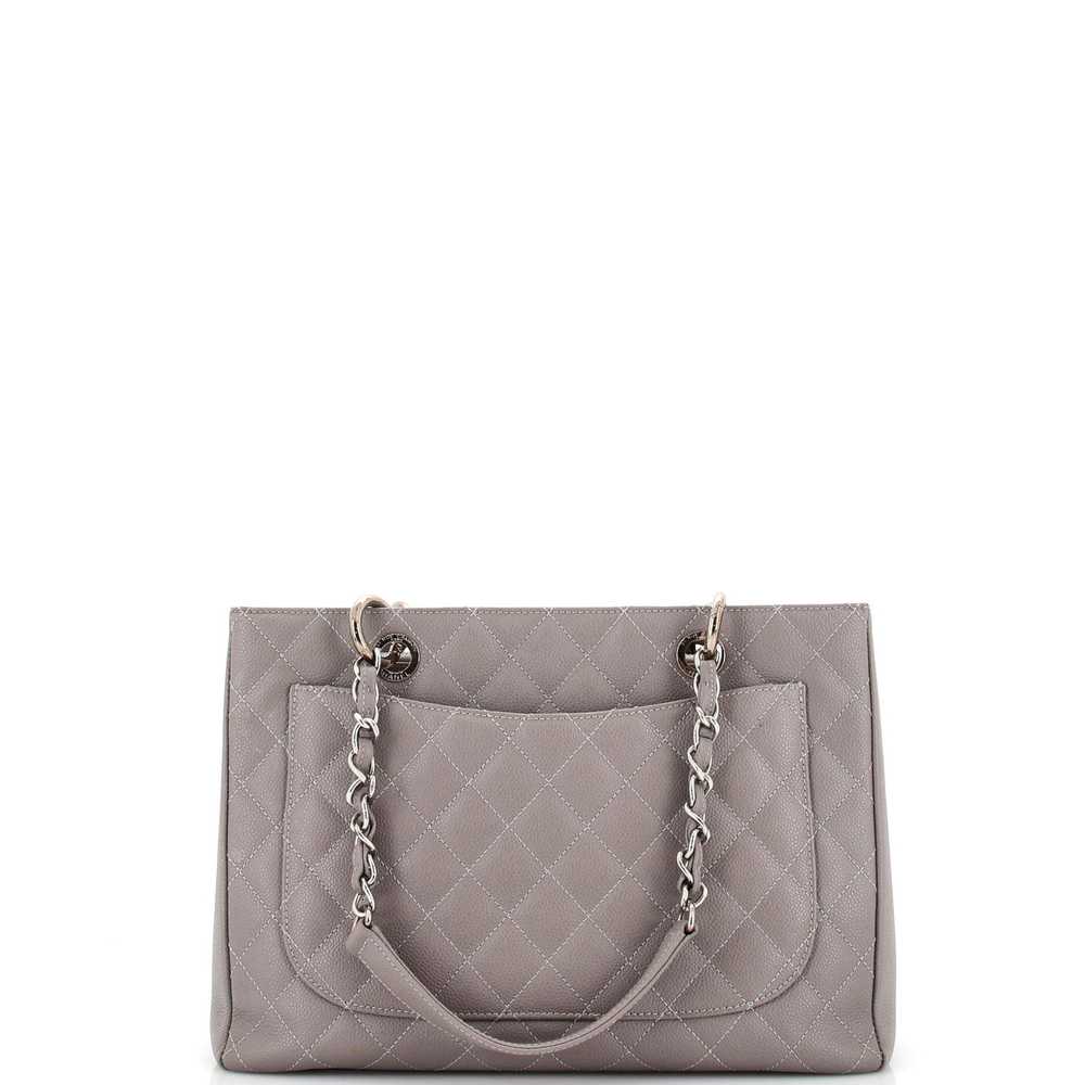CHANEL Grand Shopping Tote Quilted Caviar - image 4