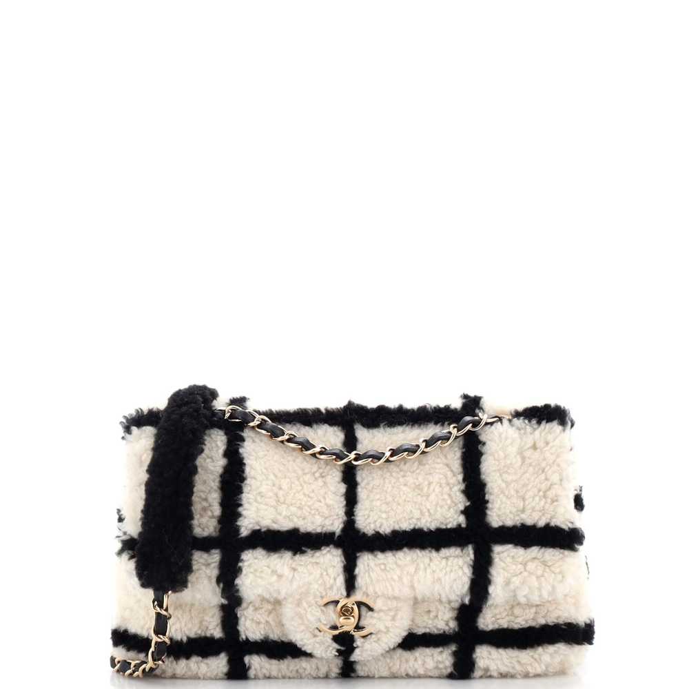 CHANEL CC Flap Bag Square Printed Shearling Large - image 1