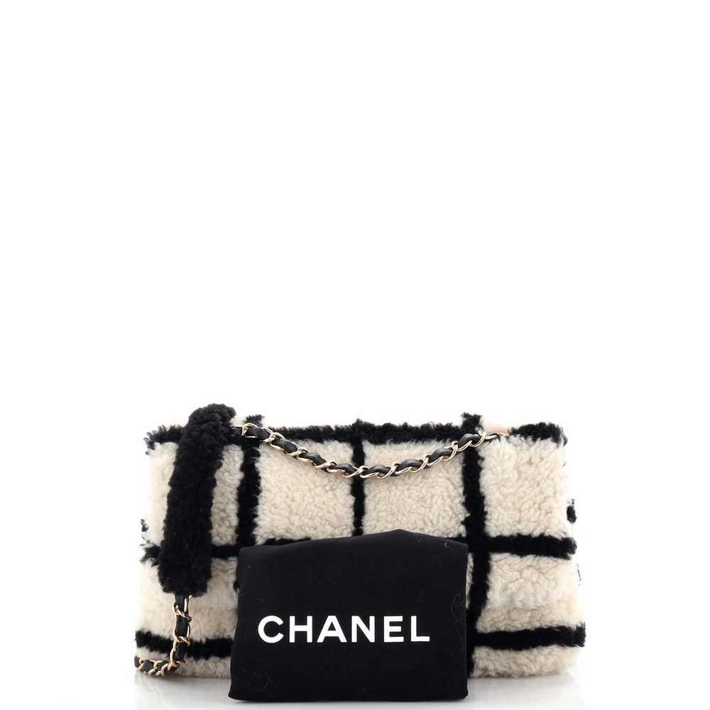 CHANEL CC Flap Bag Square Printed Shearling Large - image 2