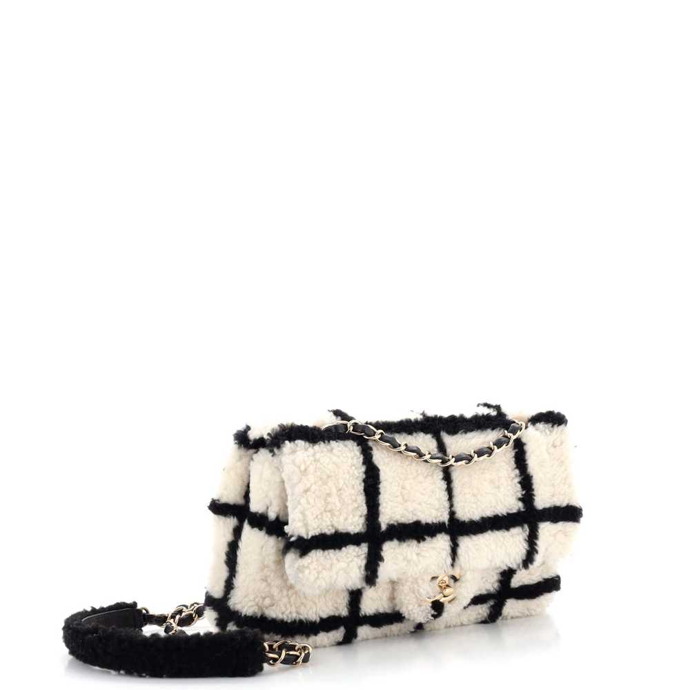 CHANEL CC Flap Bag Square Printed Shearling Large - image 3