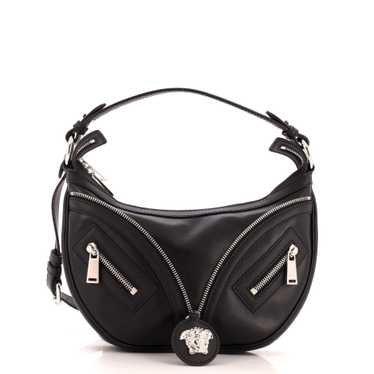 VERSACE Repeat Hobo Leather Small