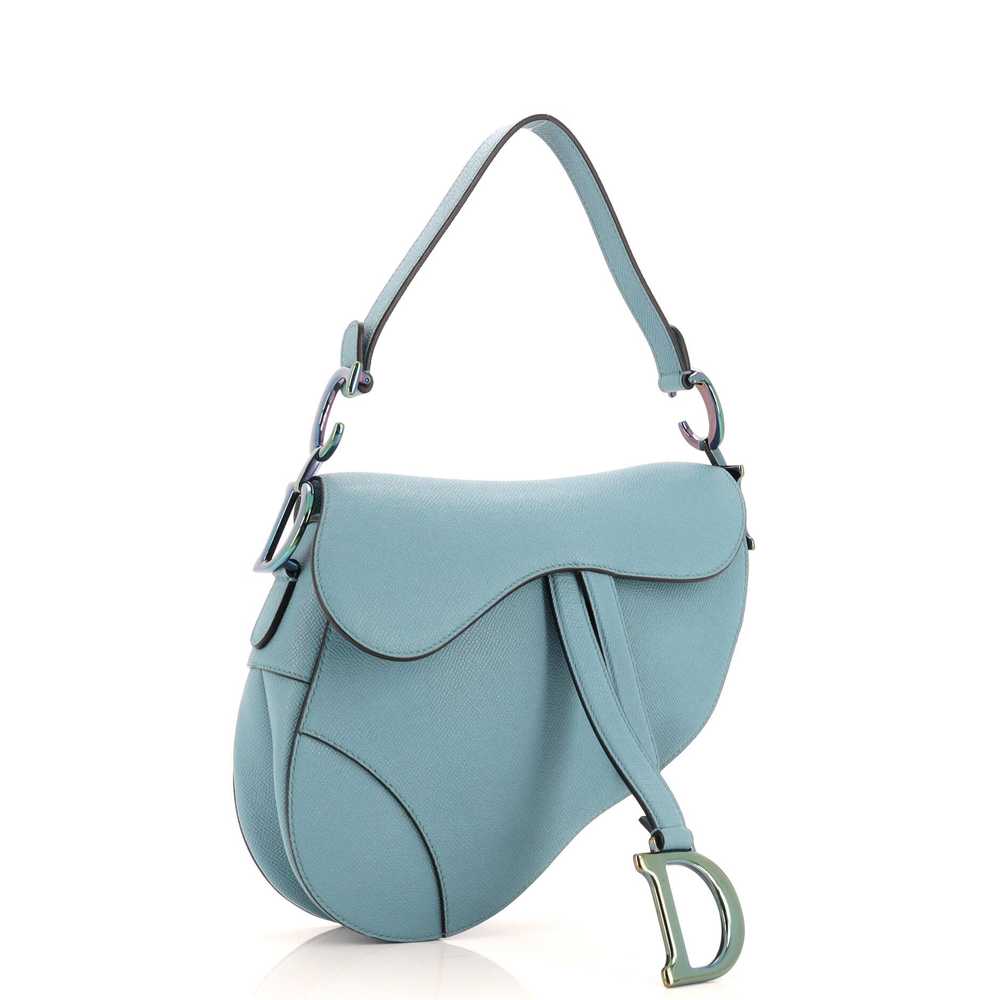 Christian Dior Saddle Handbag Leather with Irides… - image 2