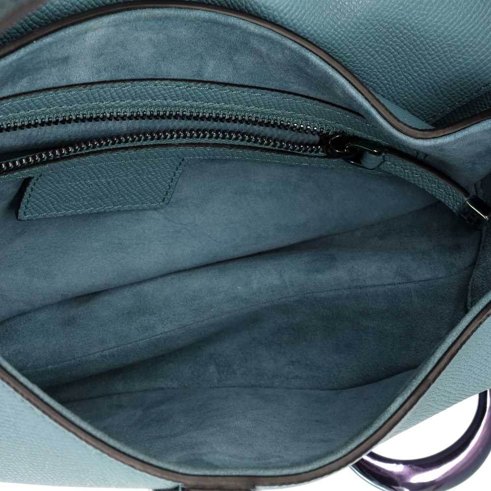 Christian Dior Saddle Handbag Leather with Irides… - image 5