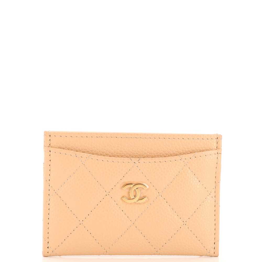 CHANEL Classic Card Holder Quilted Caviar - image 1