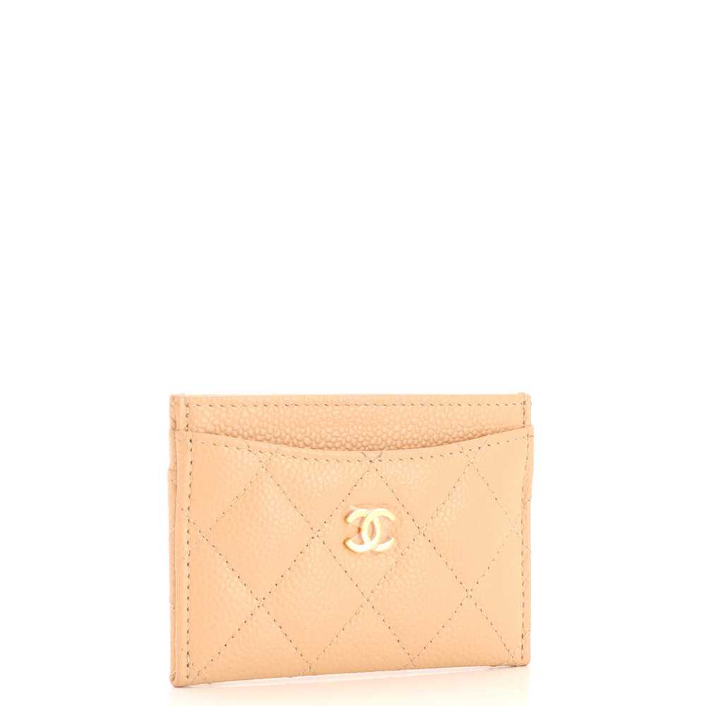CHANEL Classic Card Holder Quilted Caviar - image 3
