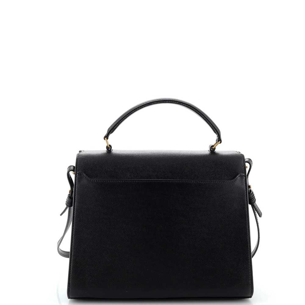 Saint Laurent Cassandra Top Handle Bag Leather Me… - image 3