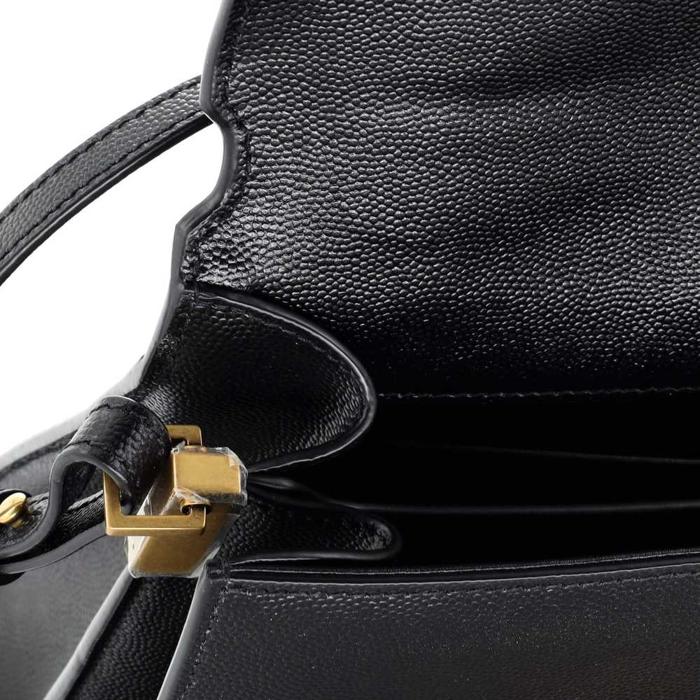 Saint Laurent Cassandra Top Handle Bag Leather Me… - image 8