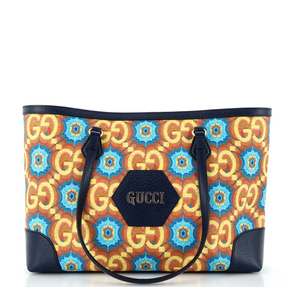 GUCCI Reversible Tote Blooms GG Print Leather Med… - image 1