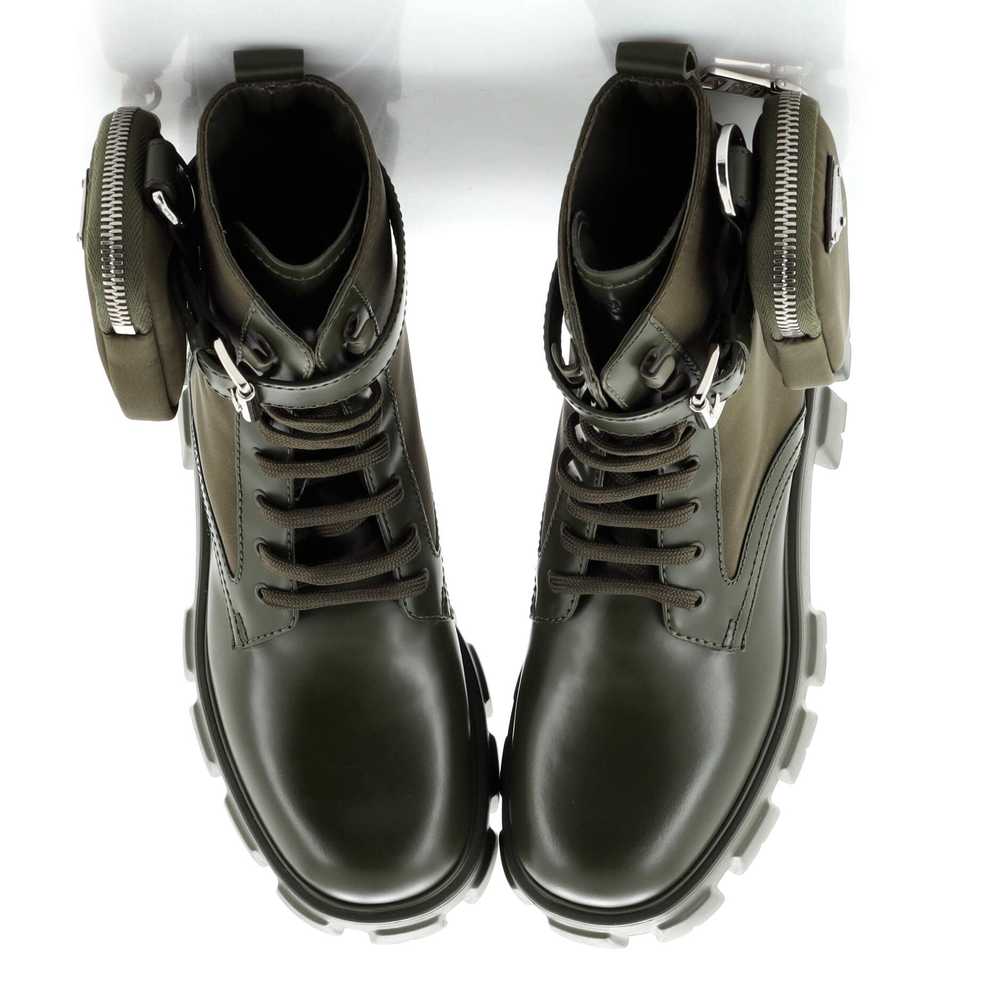 PRADA Monolith Combat Boots Leather and Nylon - image 2