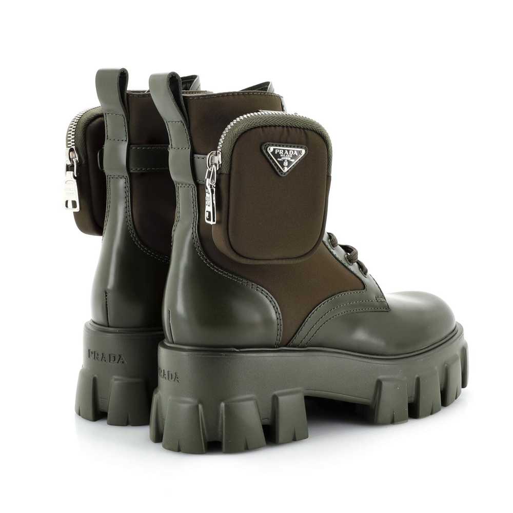 PRADA Monolith Combat Boots Leather and Nylon - image 3