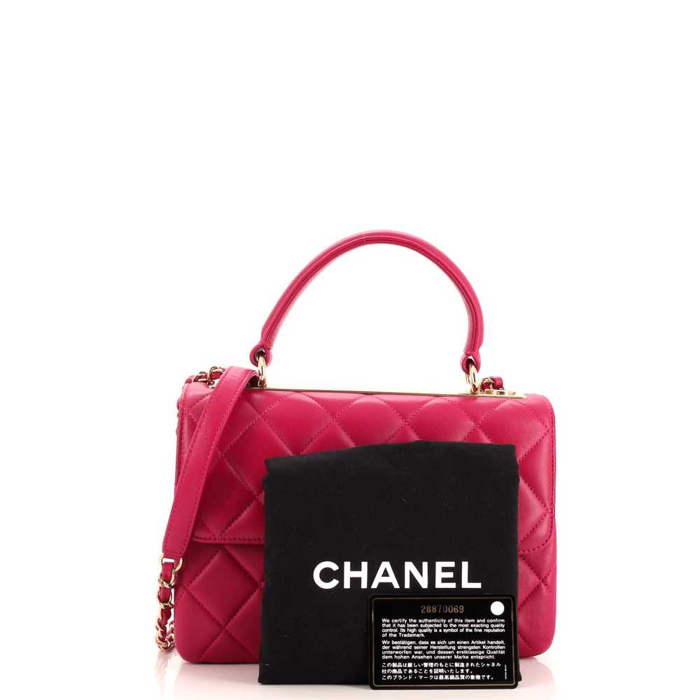 CHANEL Trendy CC Top Handle Bag Quilted Lambskin … - image 2