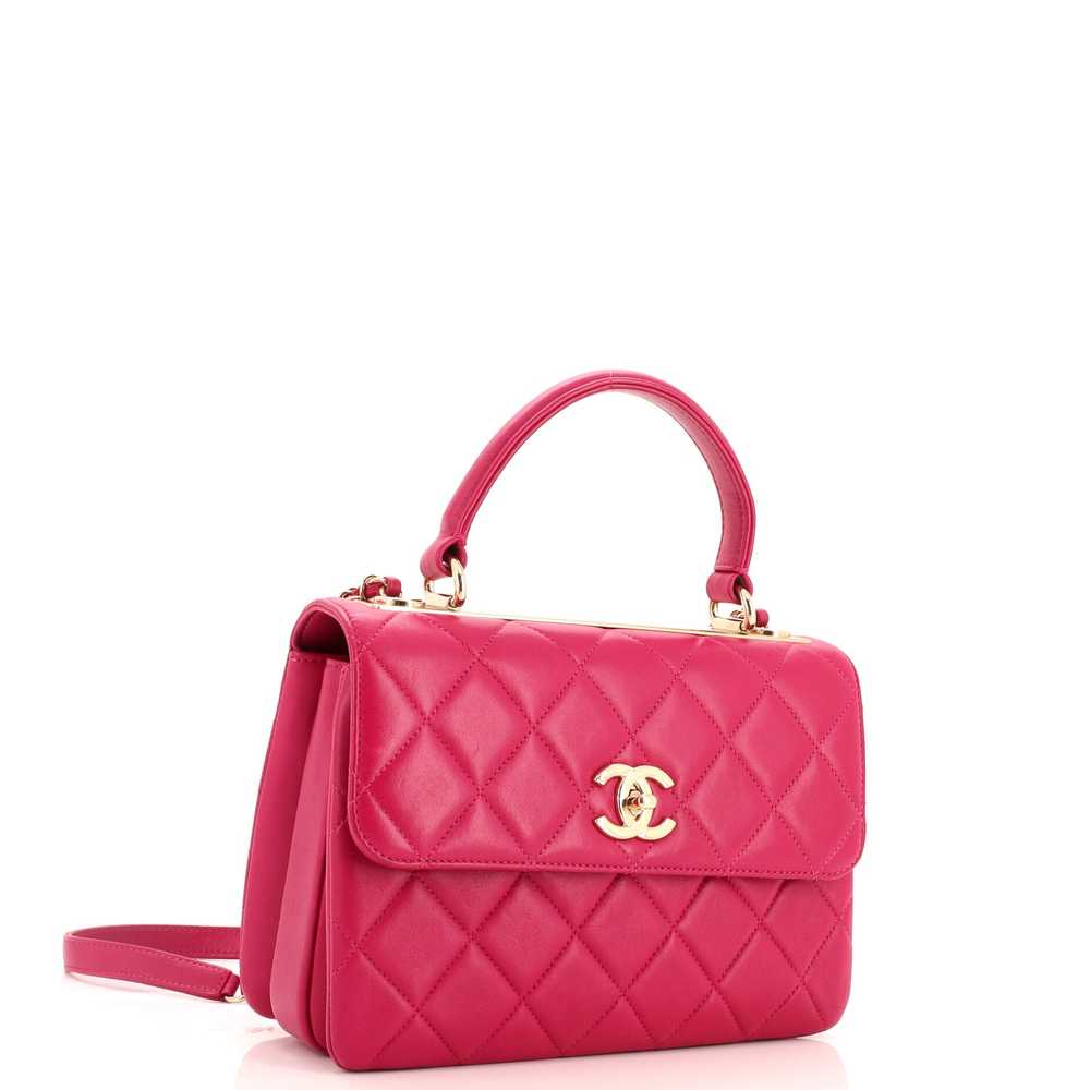 CHANEL Trendy CC Top Handle Bag Quilted Lambskin … - image 3