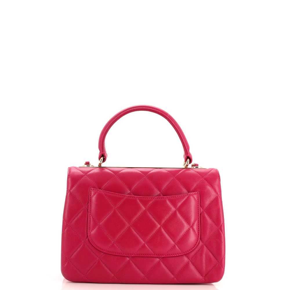 CHANEL Trendy CC Top Handle Bag Quilted Lambskin … - image 4