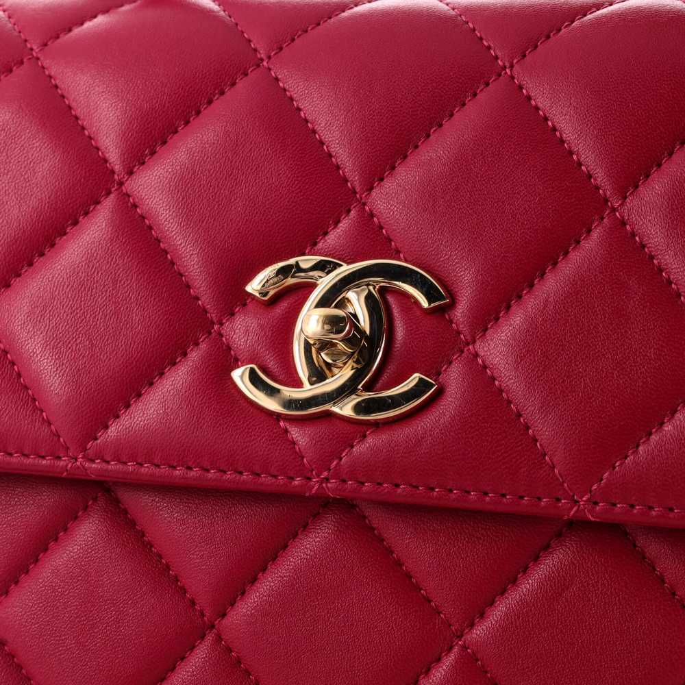 CHANEL Trendy CC Top Handle Bag Quilted Lambskin … - image 7