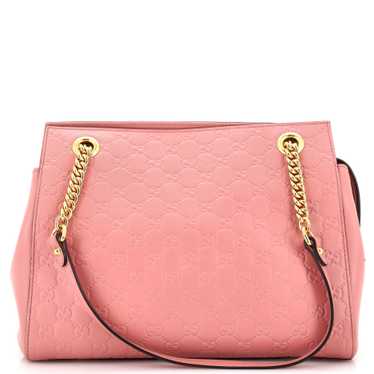 GUCCI Soft Signature Shoulder Bag Guccissima Leat… - image 1
