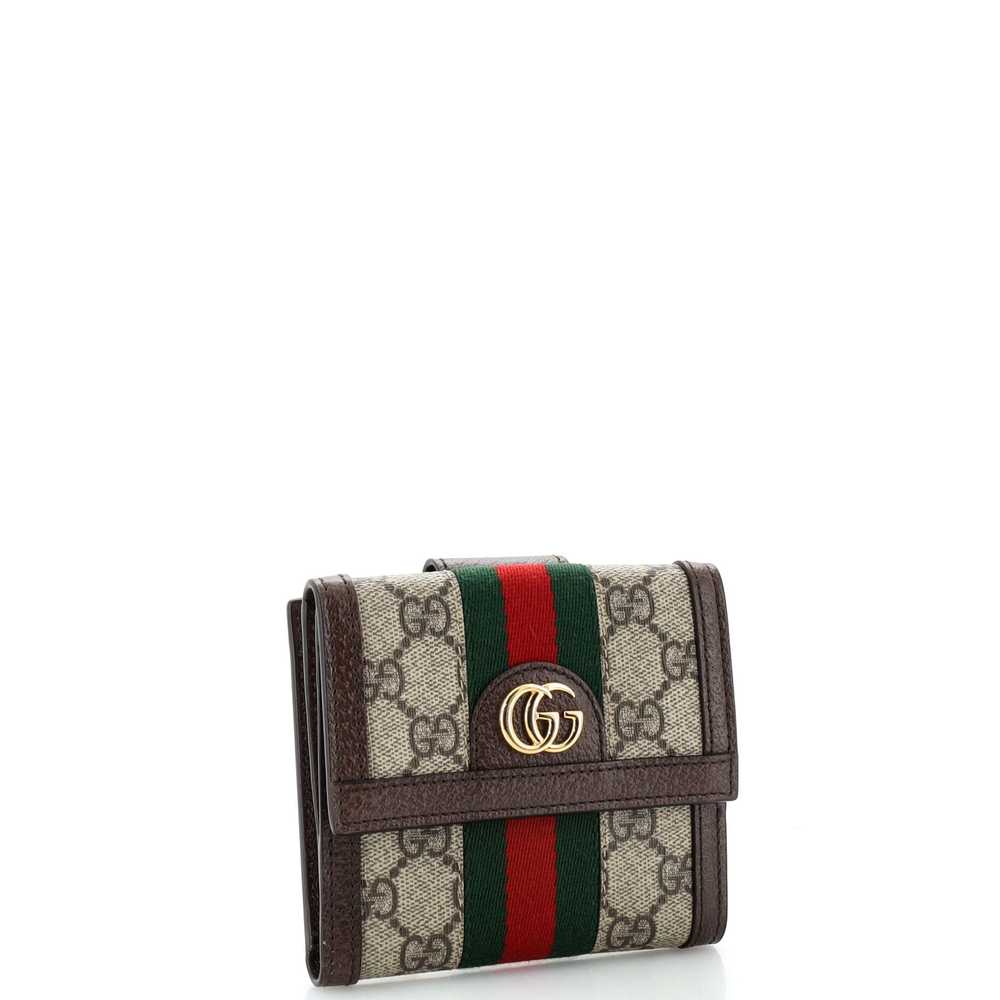 GUCCI Ophidia French Flap Wallet GG Coated Canvas… - image 2