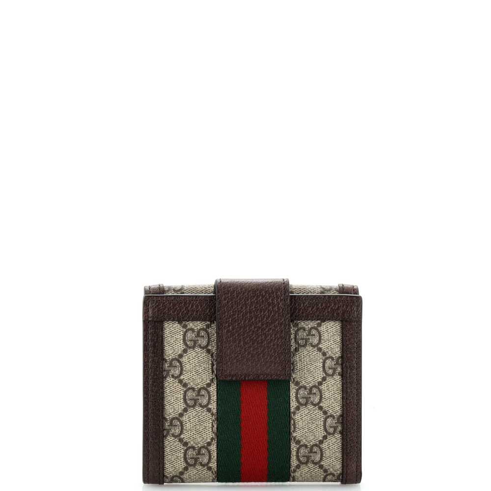GUCCI Ophidia French Flap Wallet GG Coated Canvas… - image 3